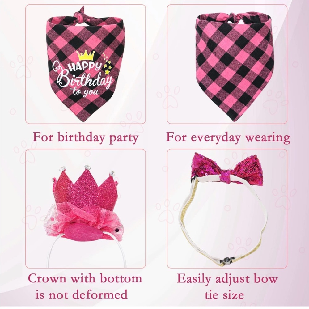New BIEOFFEI Dog Birthday Party Supplies - Dog Birthday Party (6 Pieces Set) - Picture 5 of 8